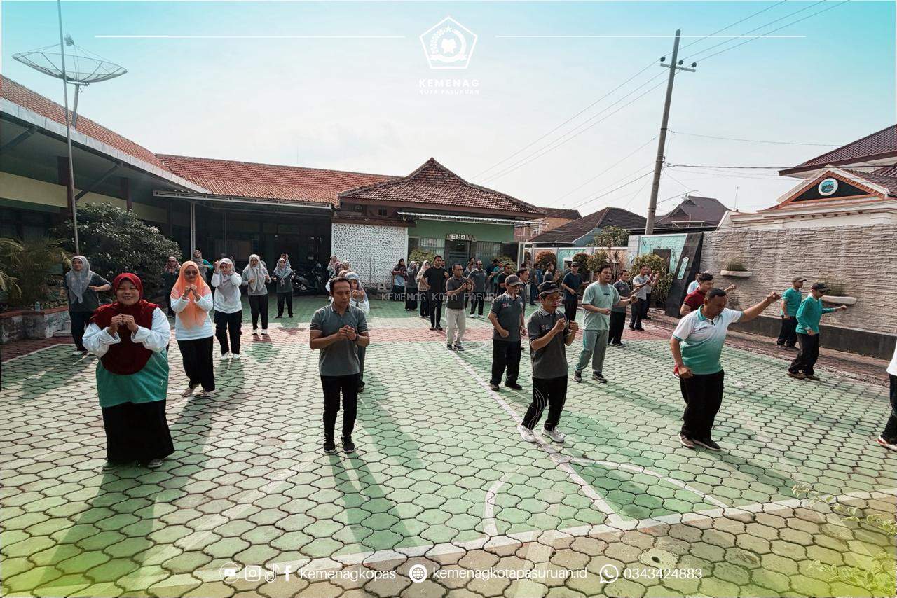 Senam Pagi Kemenag Kota Pasuruan: Wujudkan Semangat Sehat dan Kebersamaan ASN